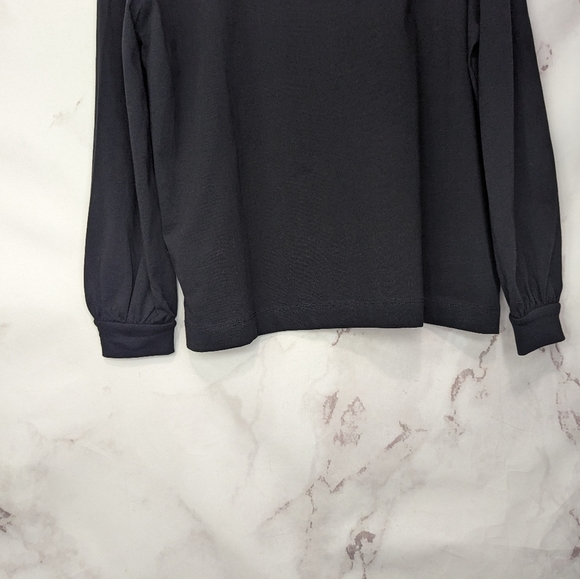 Everlane Long Sleeve Tee Black Shirt Crew Oversized Organic Cotton Women - Picture 8 of 13